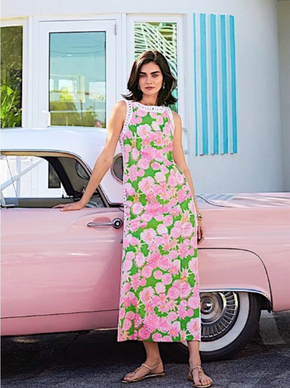NWT Lilly Pulitzer Sadie Romper Pink & Green Floral size 2. Classy chic - Picture 3 of 11